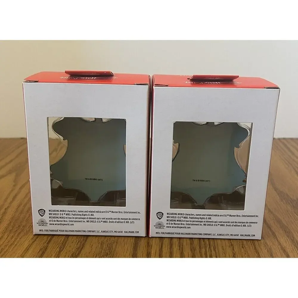 Hallmark Ornament Harry Potter Hogwarts Castle Wizarding World Boxed Lot of 2